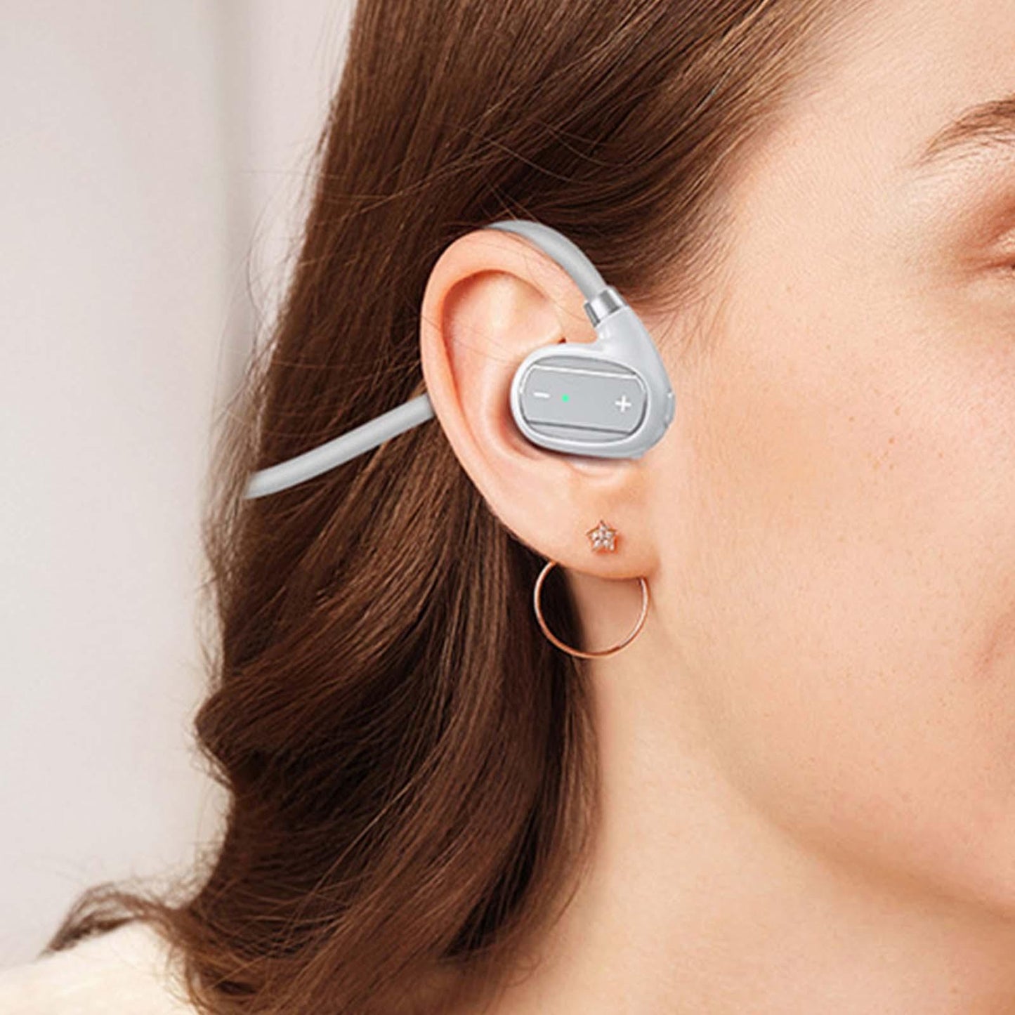 Open Ear Bluetooth Headphone Hands Free Headset for Gym Hiking Driving Gray