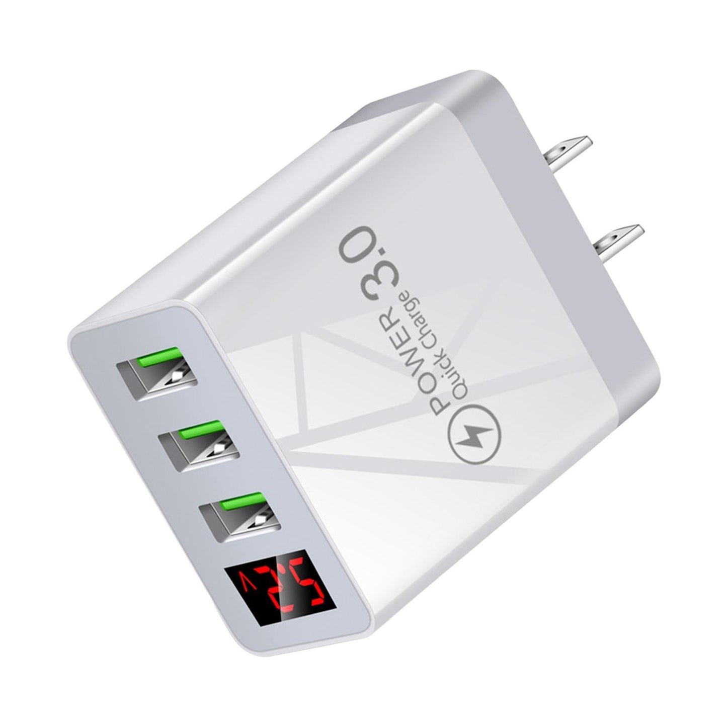 3 Port Charging Station Compact Fast Charger for Travel Charging US Standard White