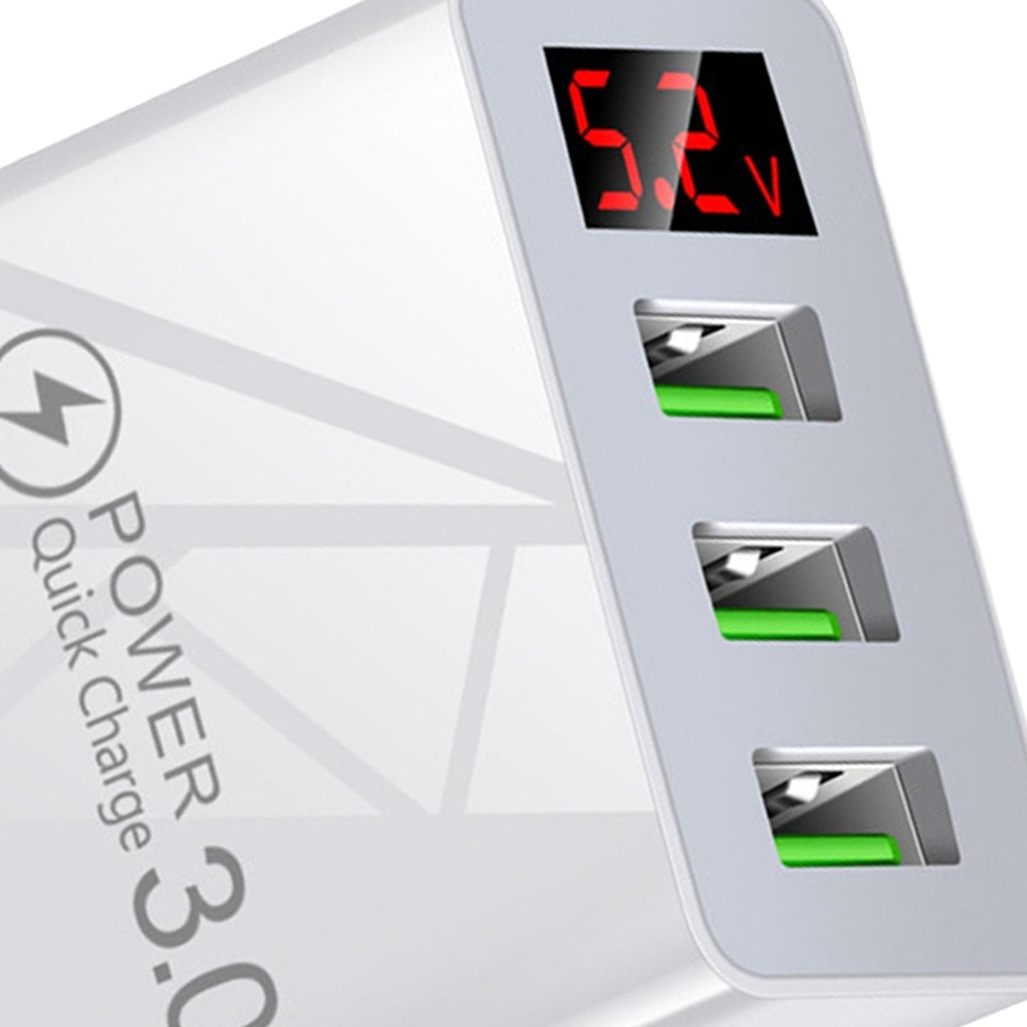 3 Port Charging Station Compact Fast Charger for Travel Charging US Standard White