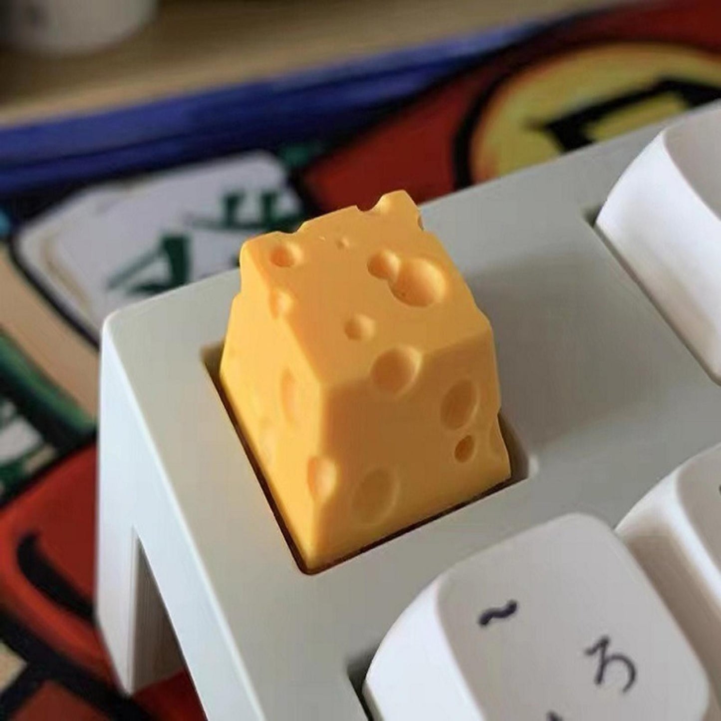 Cheese Keycap Cheese Style Mechanical Keyboard Key Caps for Game Lover Gifts