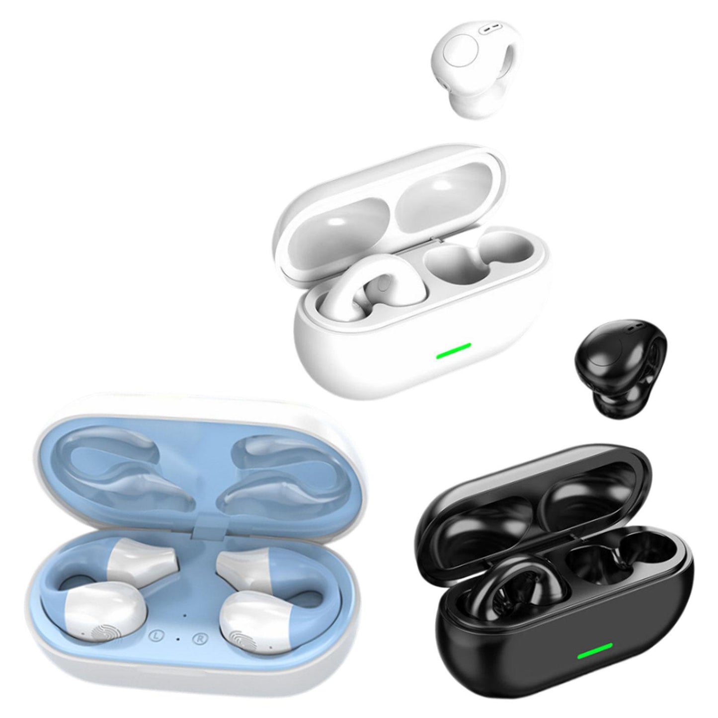 Air Conduction Headphones Rechargeable Sport Earphones for Games Cycling Gym S03 with Screen