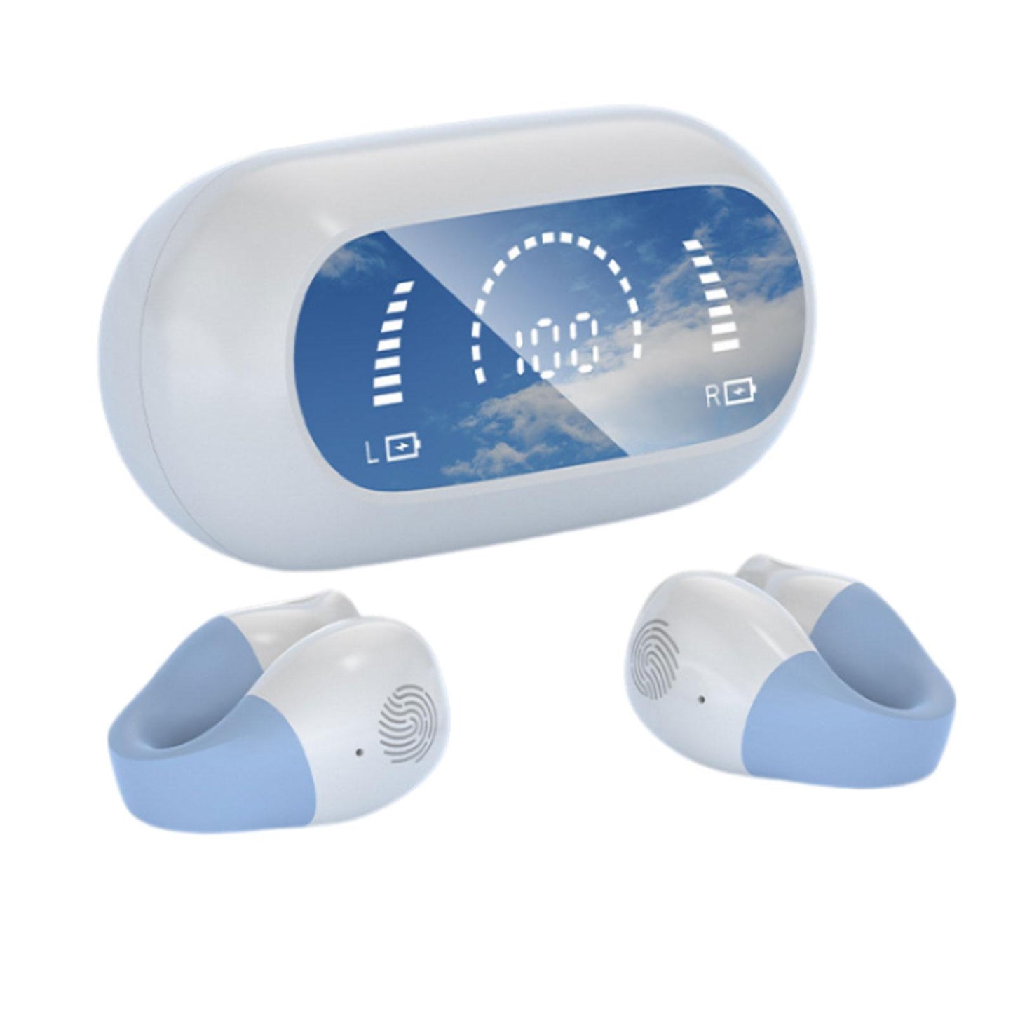 Air Conduction Headphones Rechargeable Sport Earphones for Games Cycling Gym S03 with Screen