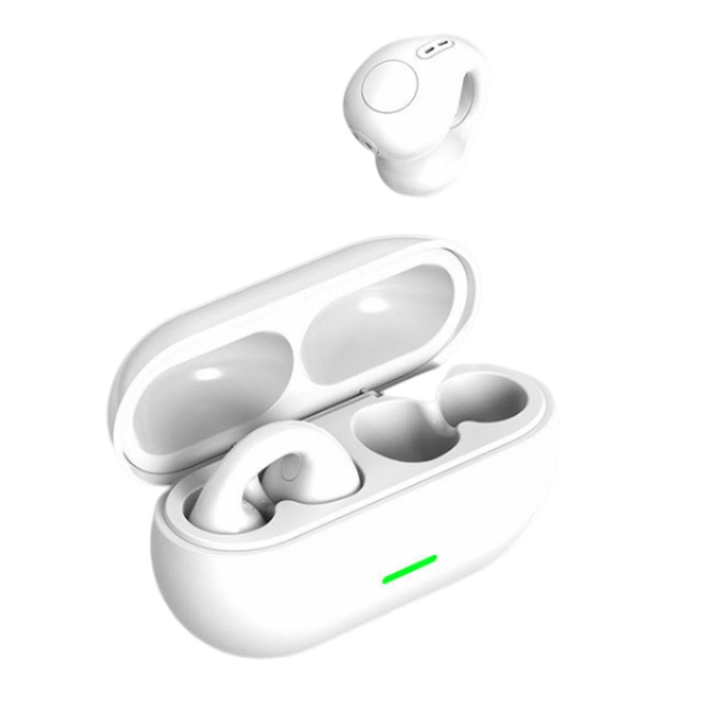 Air Conduction Headphones Rechargeable Sport Earphones for Games Cycling Gym BT12 White