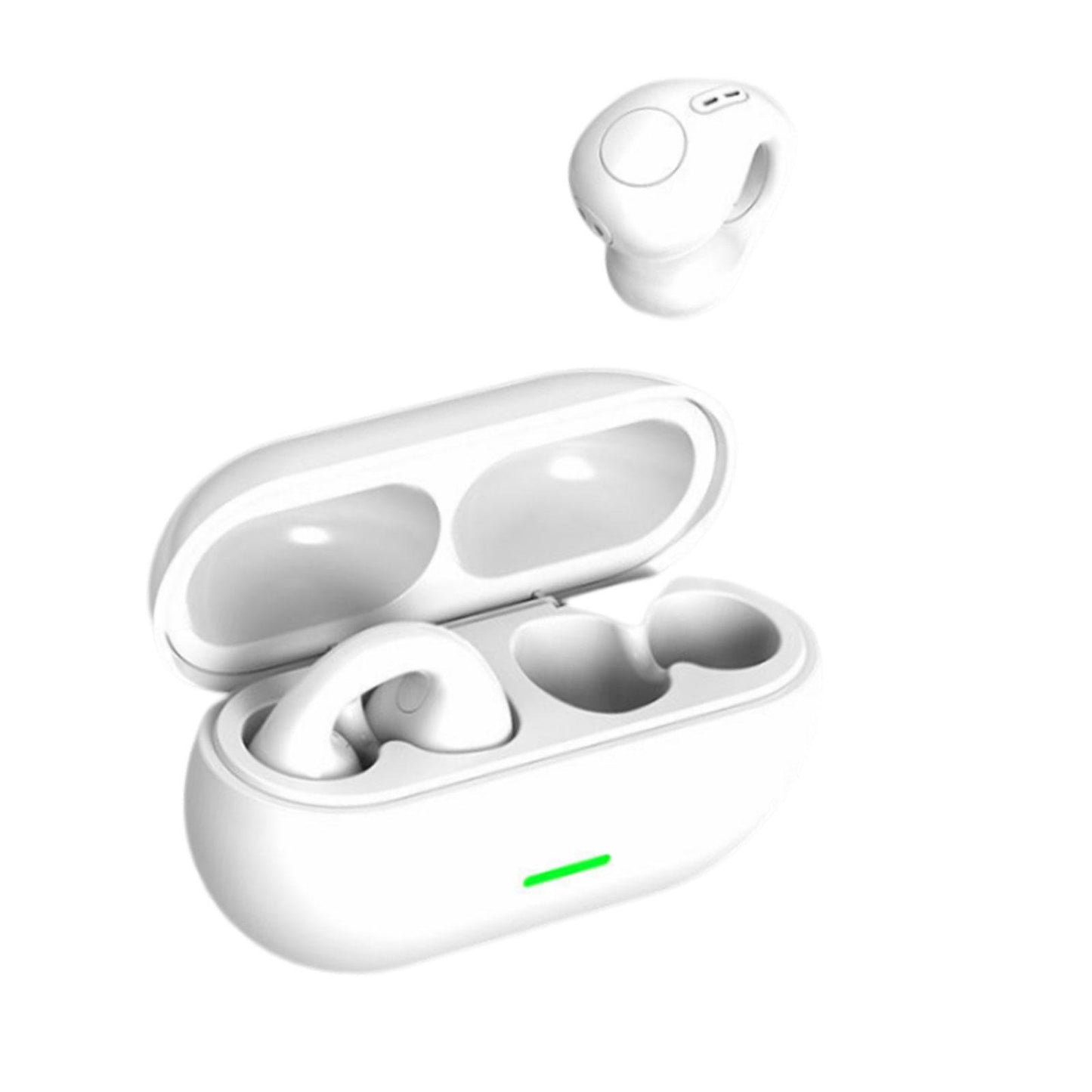 Air Conduction Headphones Rechargeable Sport Earphones for Games Cycling Gym BT12 White