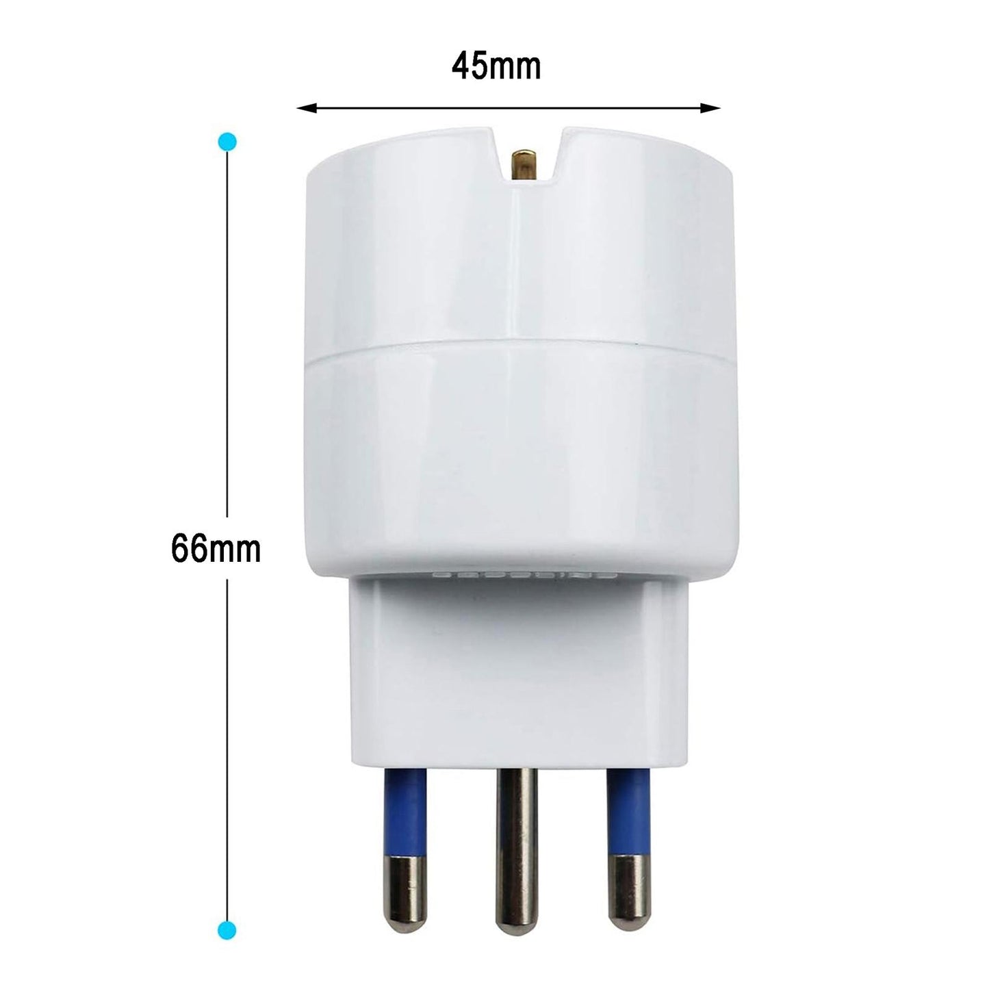 Accessory Safe Grounded 250V White 10A Italy Travel Power Adapter for Travel