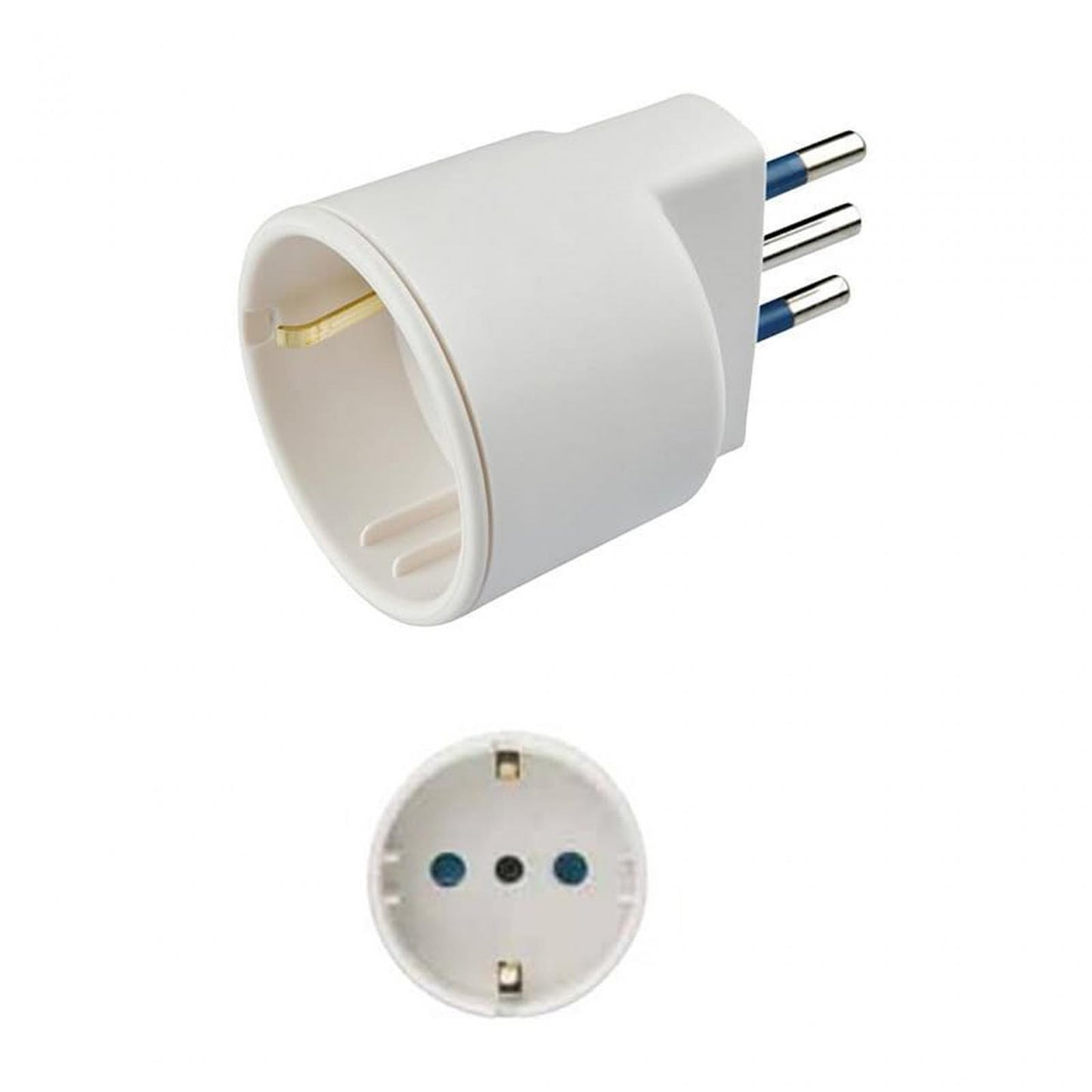 Accessory Safe Grounded 250V White 10A Italy Travel Power Adapter for Travel