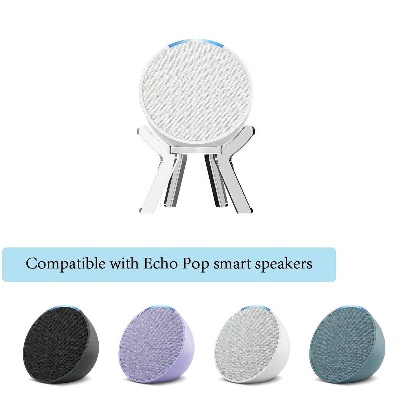 Smart Speaker Holder Accessory Stable Durable Mount for Room Office Echo Pop Clear
