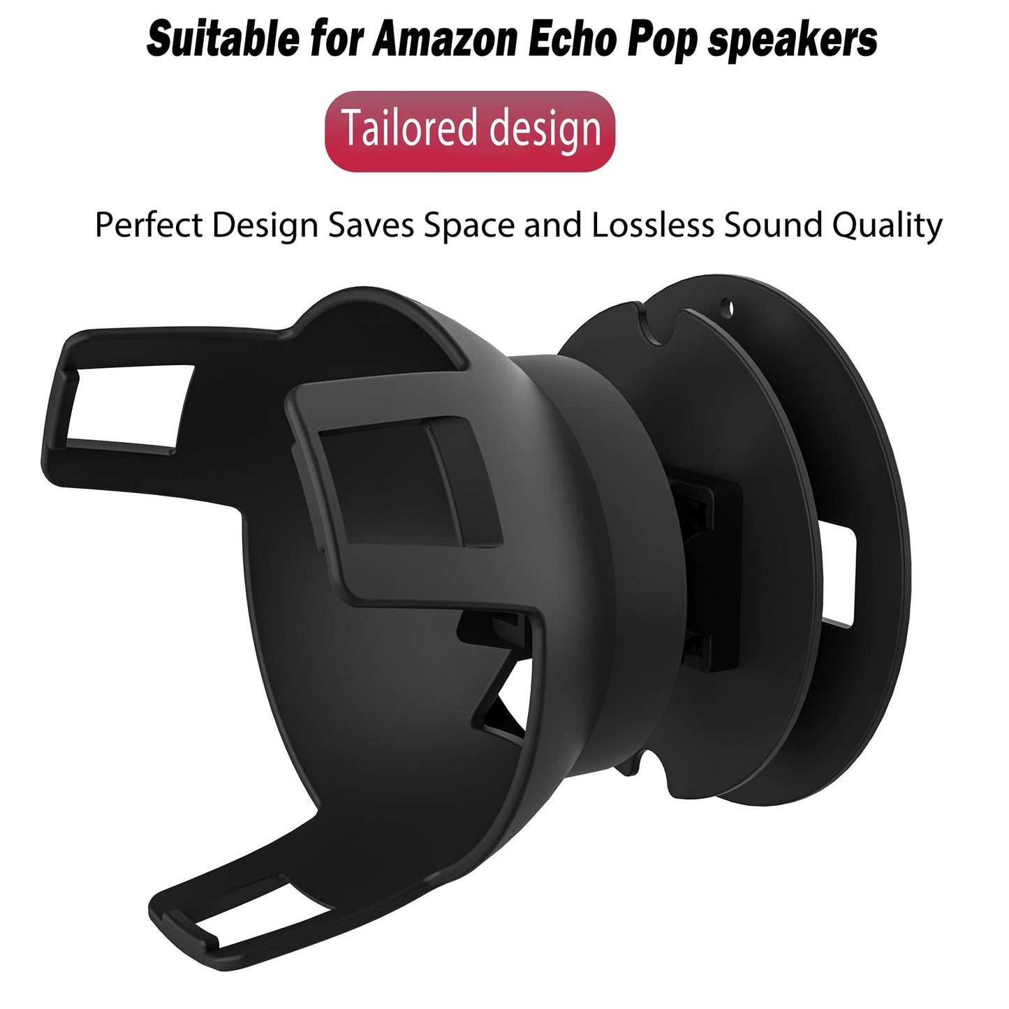 Smart Speaker Wall Mounted Holder Hanger Convenient Accessories for Bathroom Black