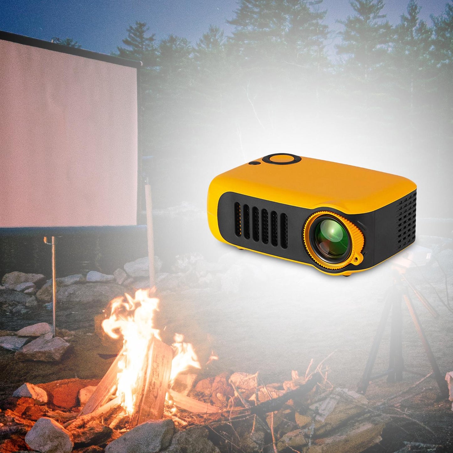 Mini Video Media Player Projector USB Orange US Adapter for Children