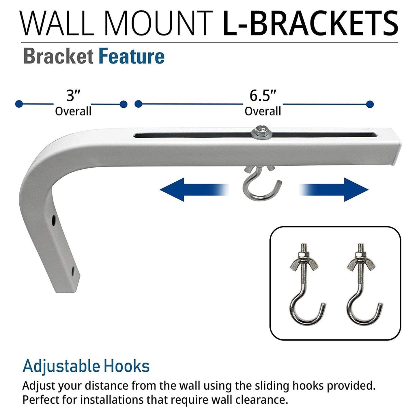 Projector Curtain Wall Mount Bracket Projector Stand for Home Theaters Hotel