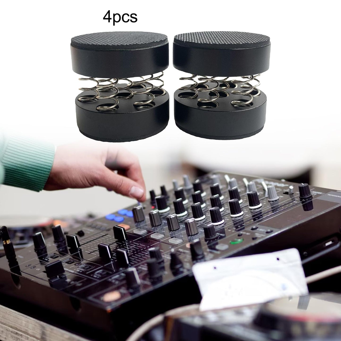 4Pcs Audio Speaker Sound Pads Sturdy for Player Audio Speaker Audio Equipment Black