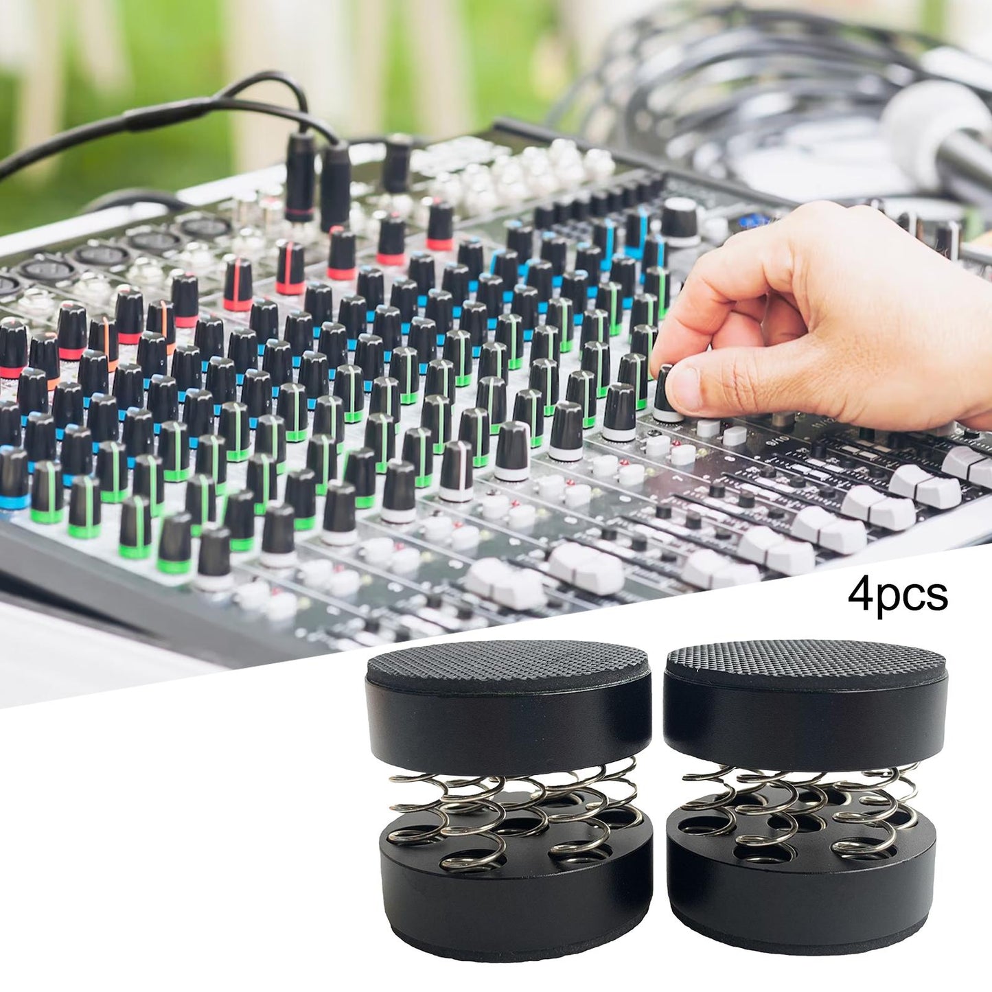 4Pcs Audio Speaker Sound Pads Sturdy for Player Audio Speaker Audio Equipment Black