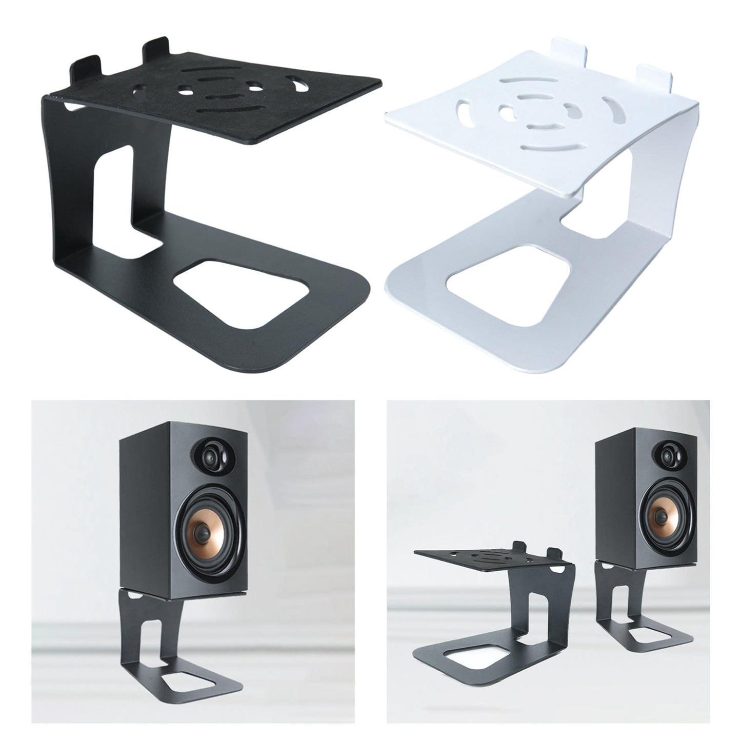 Desktop Speaker Stand Universal Speaker Rack for Home Table Recording Studio Black