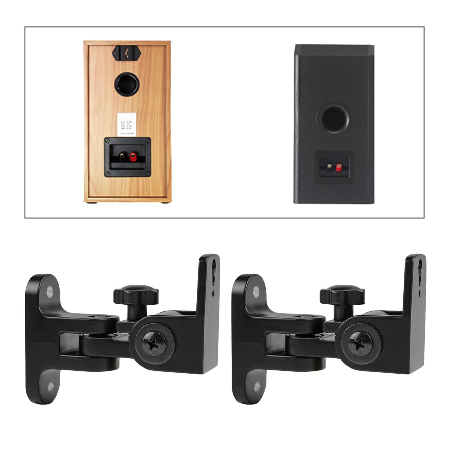 2 Pieces Sound Speaker Bracket Audio Bracket for Living Room Home Study Room