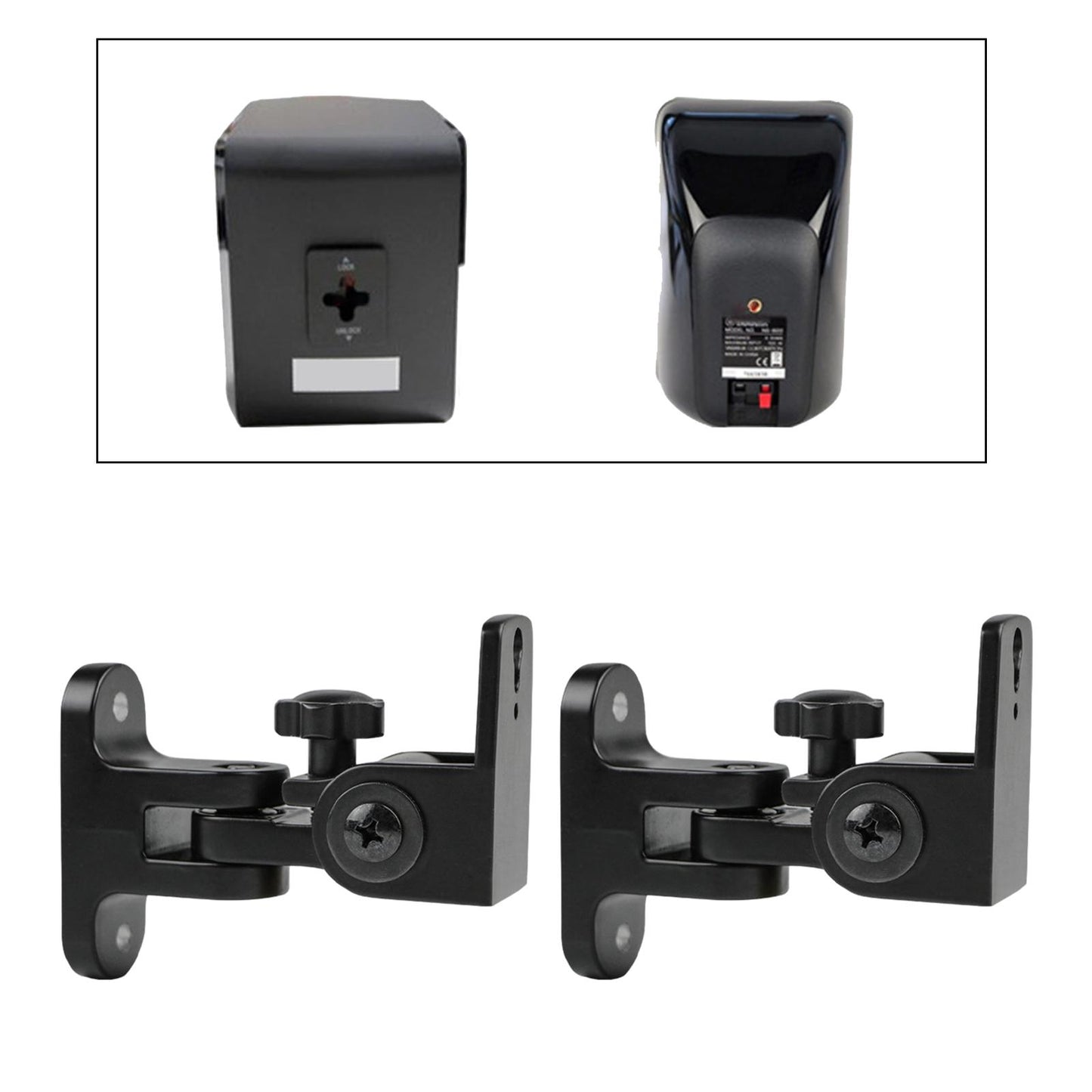 2 Pieces Sound Speaker Bracket Audio Bracket for Living Room Home Study Room