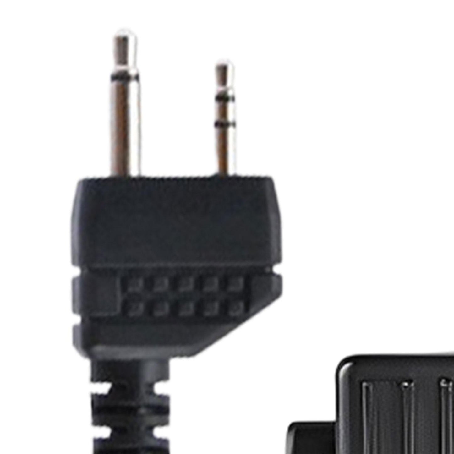 U94 PTT Adapter 2 Pin Headset Cable Connector with Clip for Midland Radio