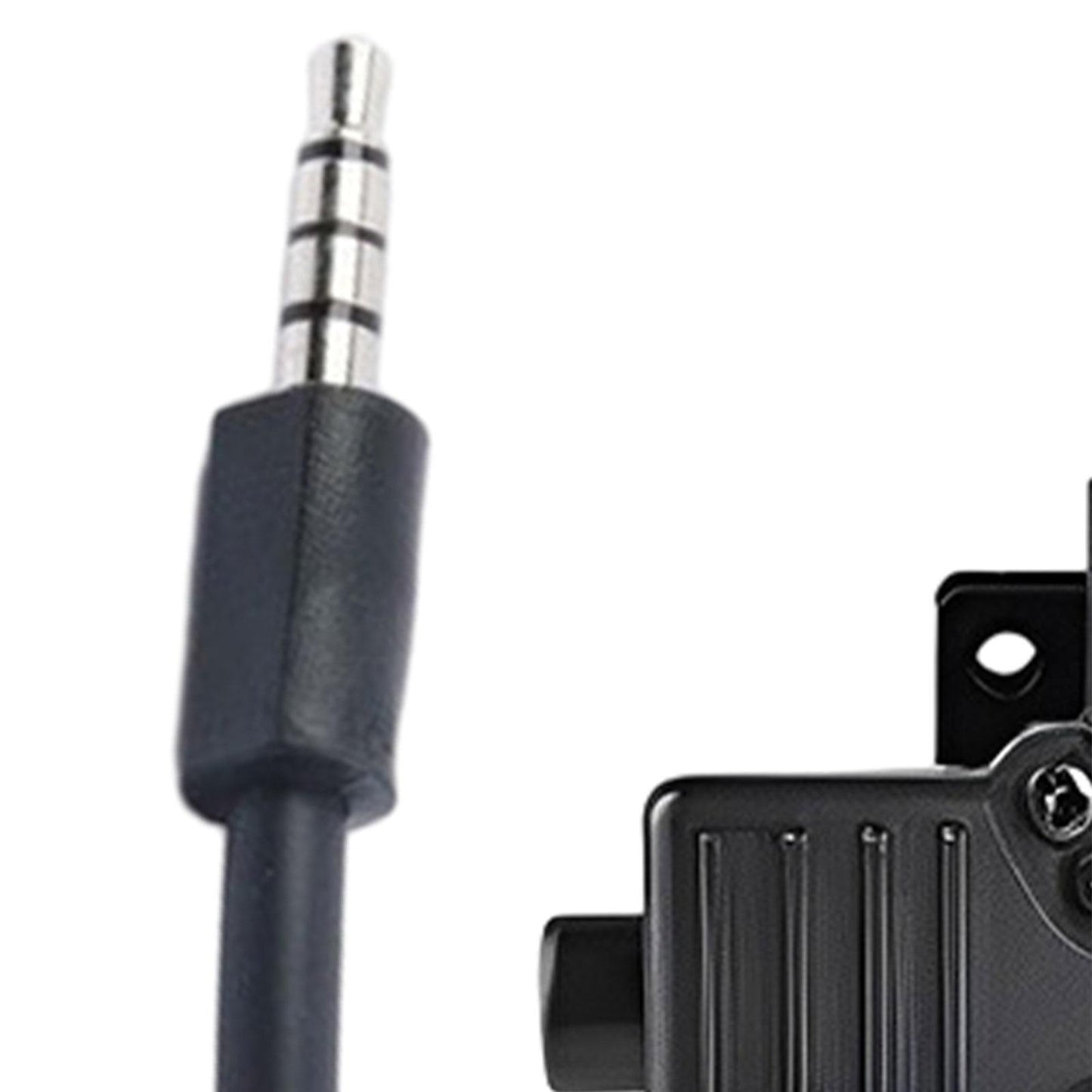 U94 PTT Headset Adapter Durable Replaces for PH 3.5mm Mobile Phone Interface Black