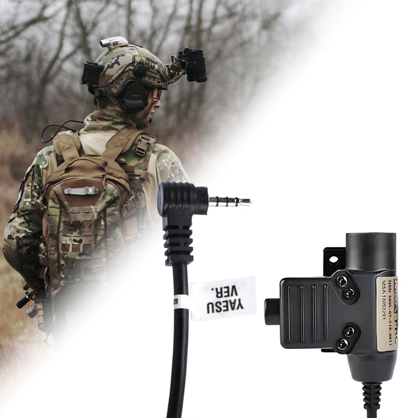 U94 PTT Adapter High Performance Parts for Yaesu Single Plug Black