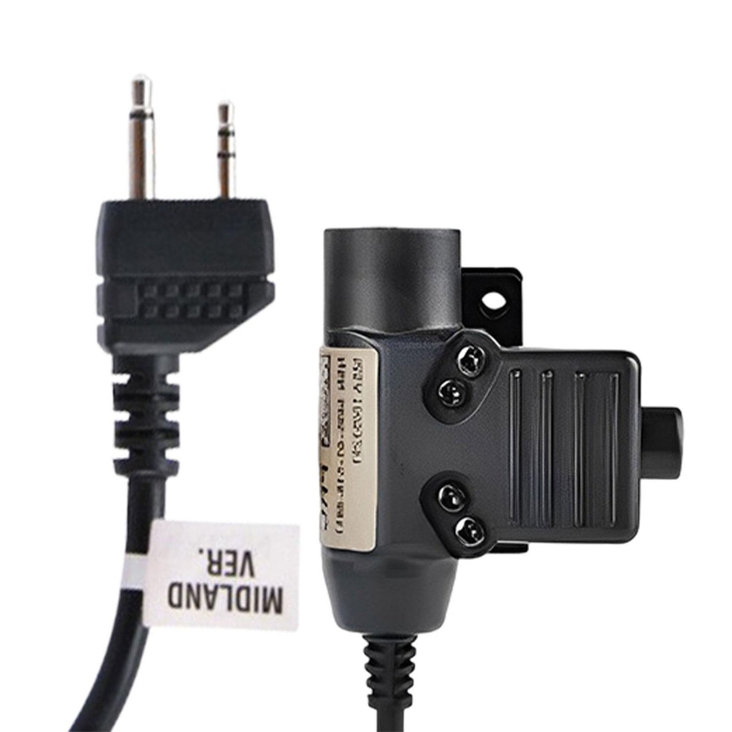 U94 PTT Adapter High Performance Parts for Midland Double Plug Black
