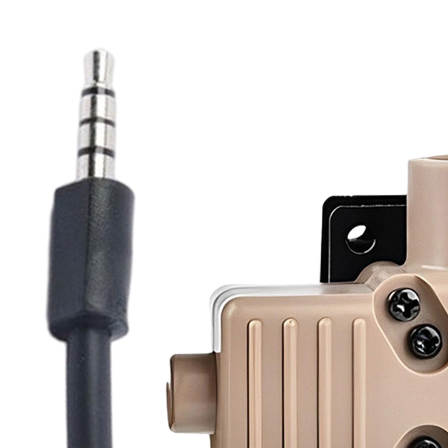 U94 PTT Headset Adapter Durable Replaces for PH 3.5mm Mobile Phone Interface Khaki