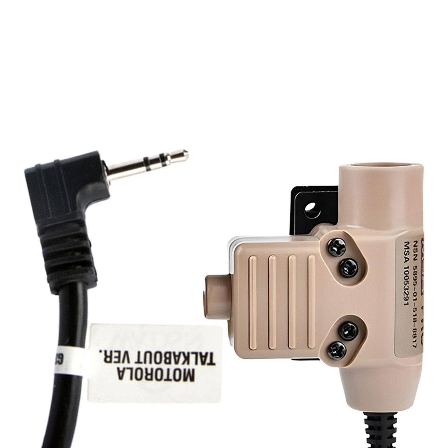 U94 PTT Headset Adapter High Performance U94 PTT Cable Plug for Motorola M1 Khaki