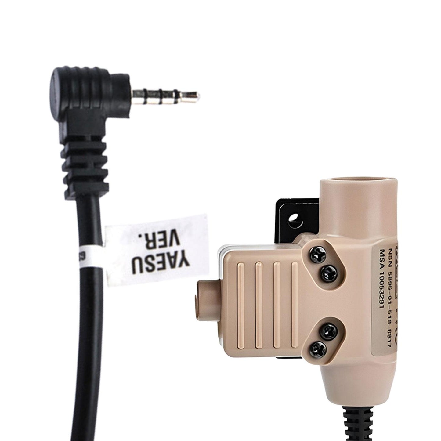 U94 PTT Adapter High Performance Parts for Yaesu Single Plug Khaki