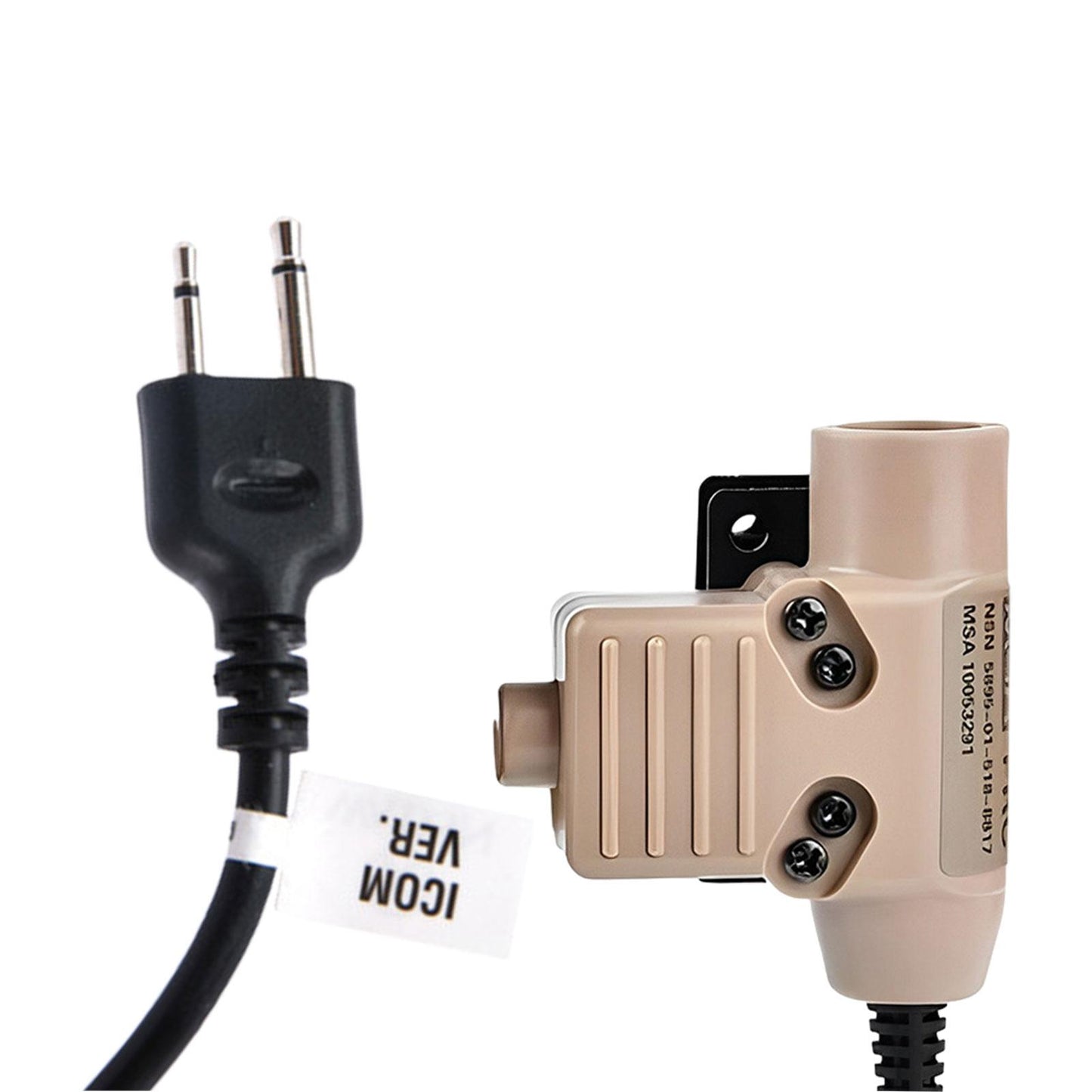 U94 PTT Adapter Durable High Performance Parts for Icom Double Plug Khaki