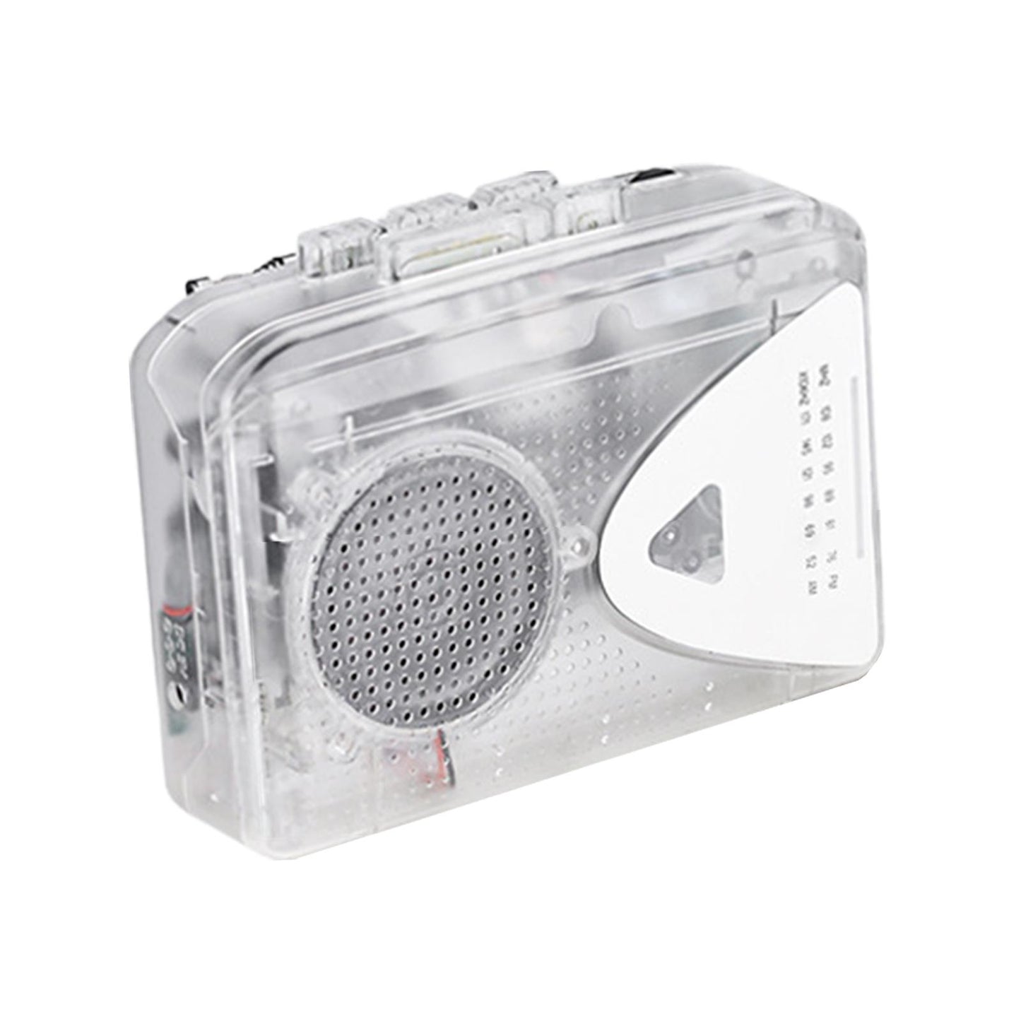 Cassette Player Portable Easy to Use with Headphones Transparent AM FM Radio