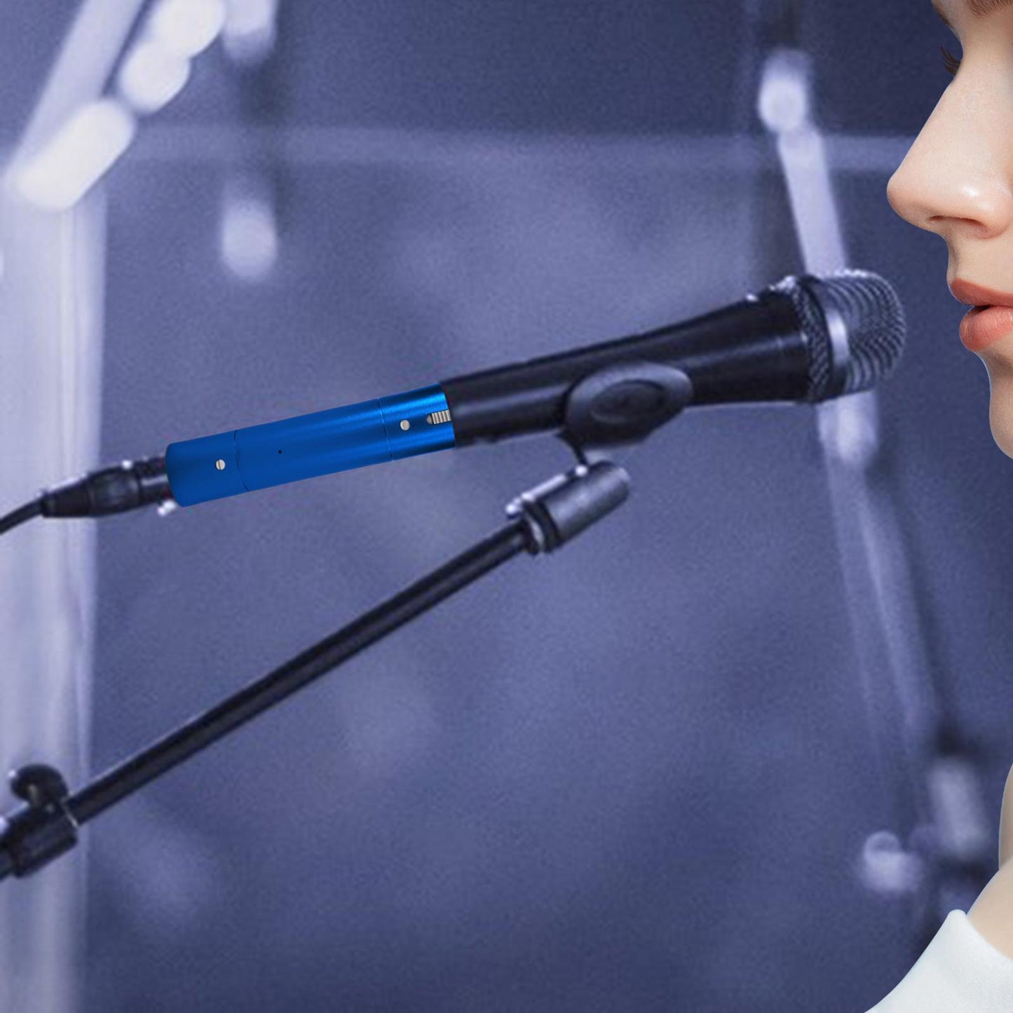 Dynamic Microphone Amplifier Low Noise for Recording Singing blue