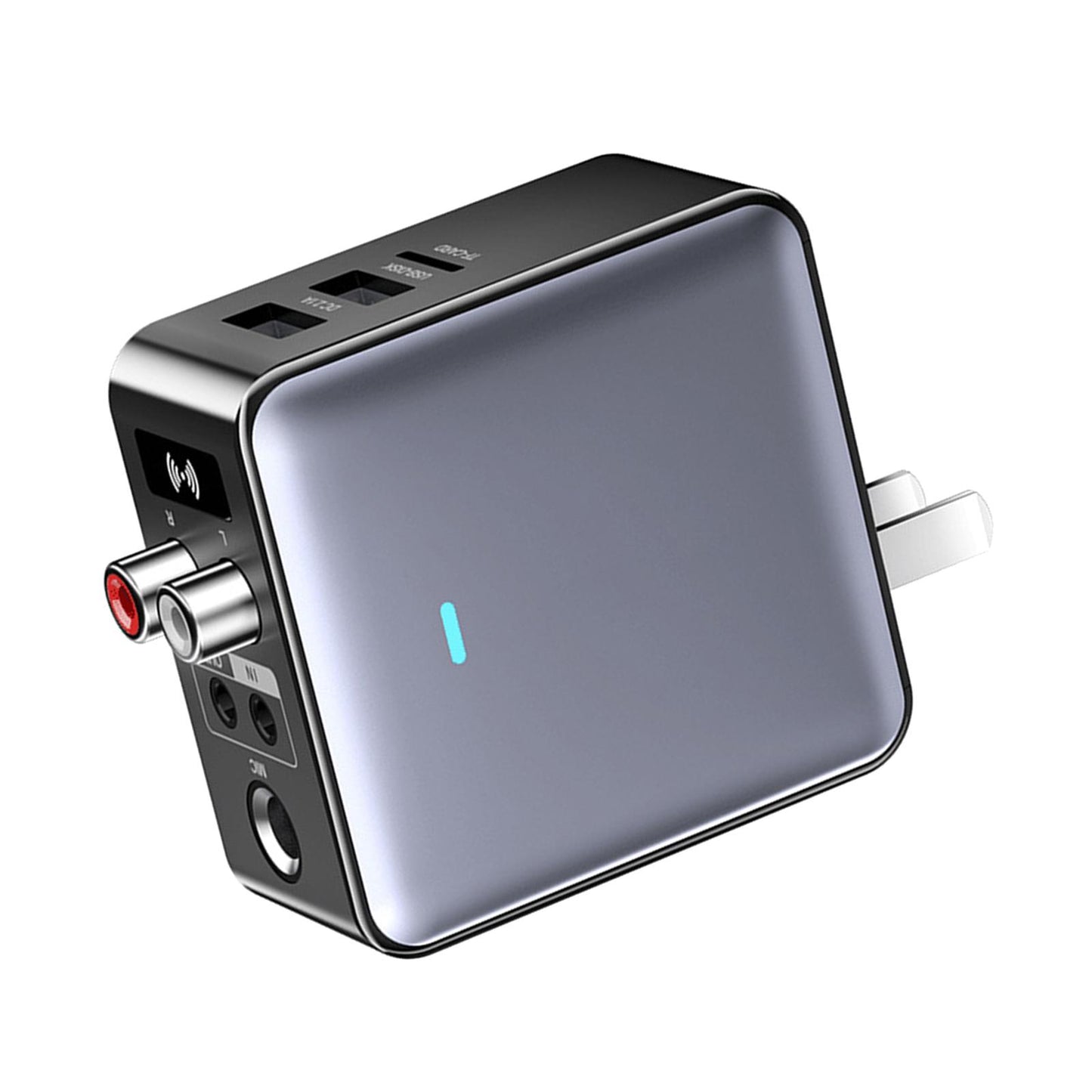 Wireless Audio Transmitter Receiver 5.3 5V 2.1A 3.5mm AUX Jack for Car PC US