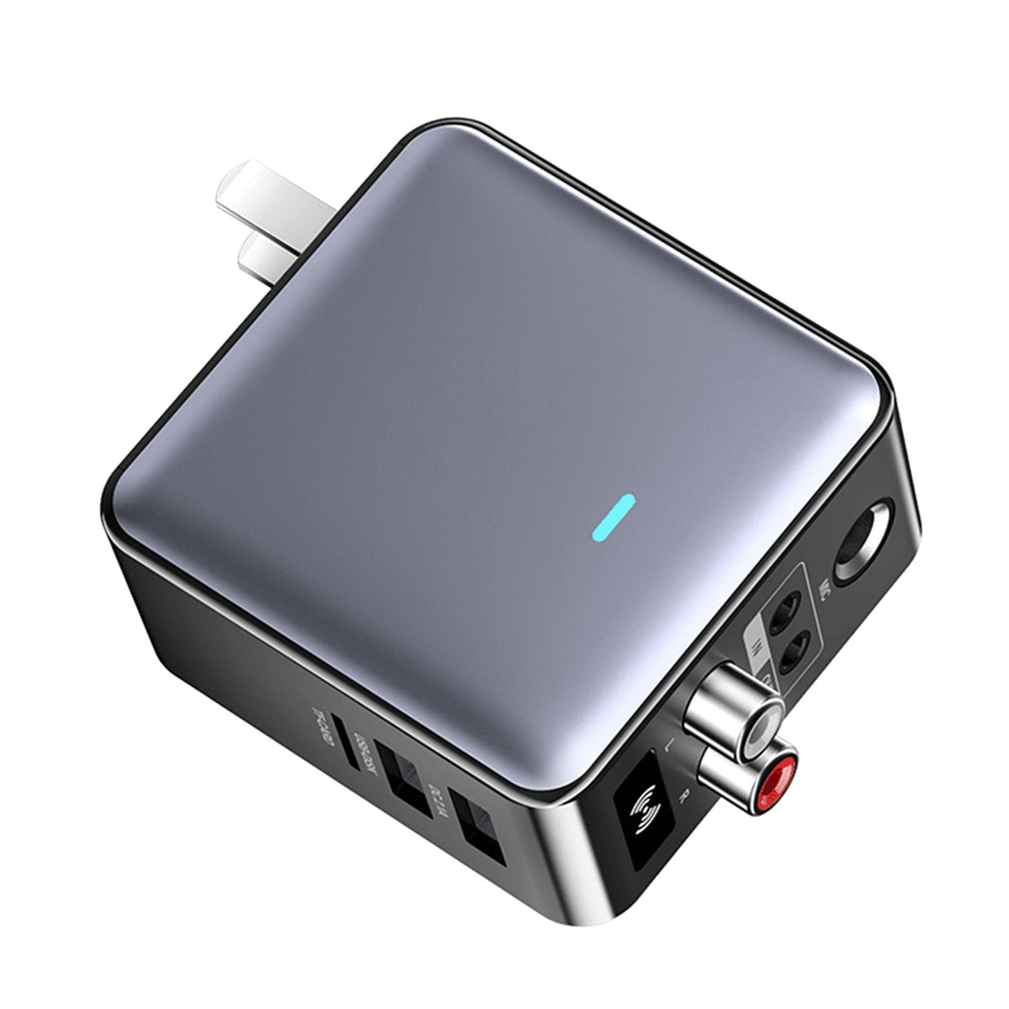 Wireless Audio Transmitter Receiver 5.3 5V 2.1A 3.5mm AUX Jack for Car PC US