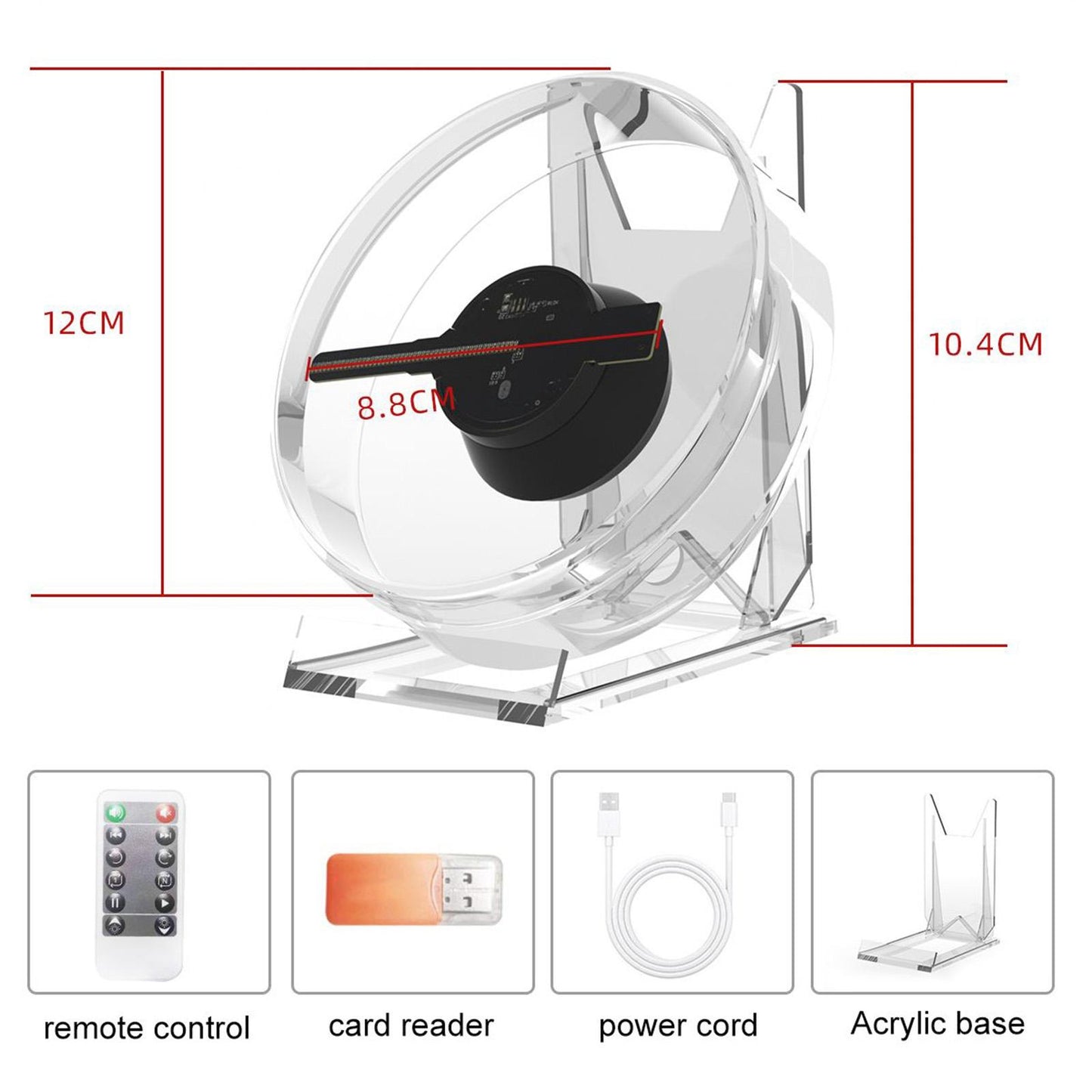 3D Holographic Projection Fan Advertise Display for Business Store Exhibition