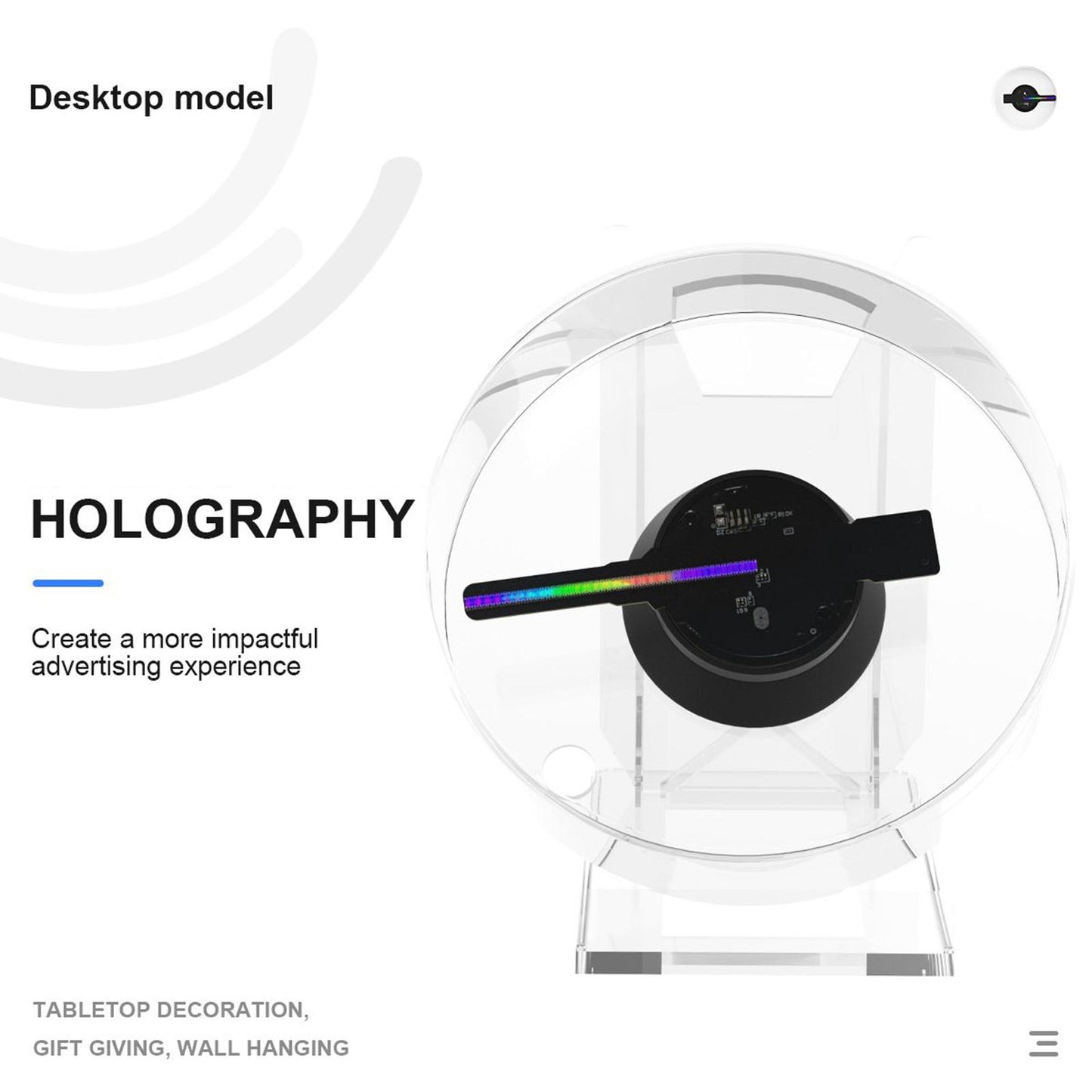 3D Holographic Projection Fan Advertise Display for Business Store Exhibition
