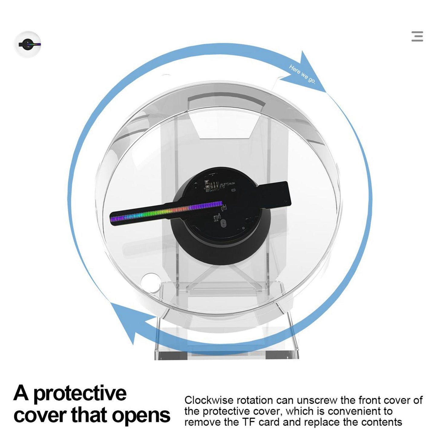 3D Holographic Projection Fan Advertise Display for Business Store Exhibition