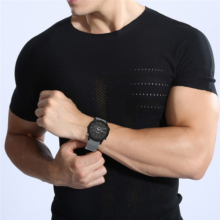 For Garmin Fenix 7/6 Sapphire GPS/6 Pro GPS/6 GPS/5 Plus/5 Silicone Smart Watch Band Adjustable Wrist Strap - Grey