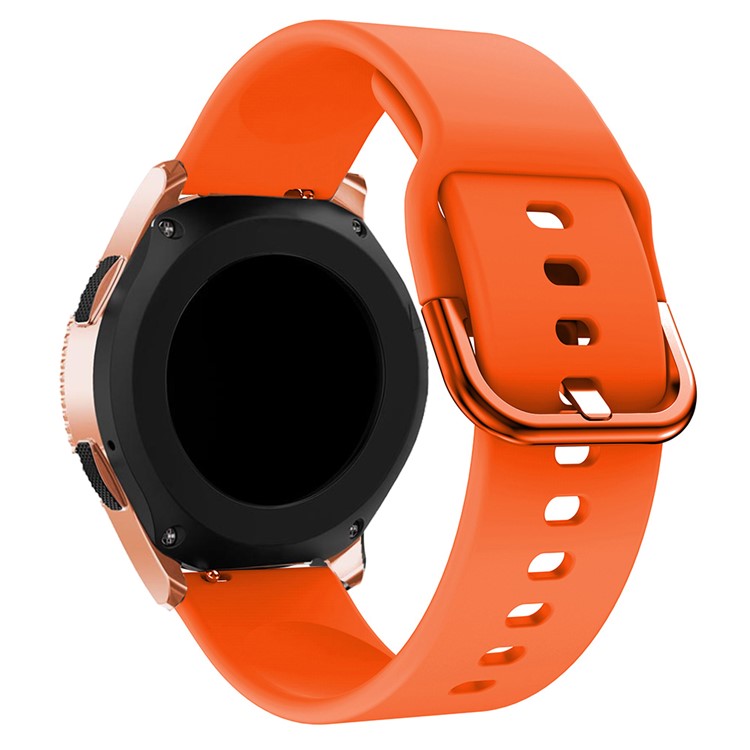 20mm Silicone Watchband Strap for Samsung Galaxy Watch 42mm, Solid Color Adjustable Watch Wrist Band - Orange