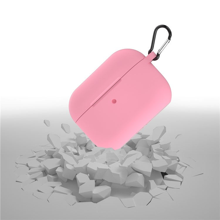 For Apple AirPods Pro Silicone Case with Buckle - Pink