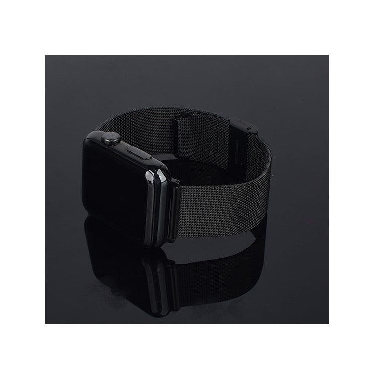 Milanese Stainless Steel Watch Strap for Apple Watch Series 10 46mm / Ultra 2 Ultra 49mm / 9 8 7 45mm / SE (2023) SE (2022) SE 6 5 4 44mm / 3 2 1 42mm - Black