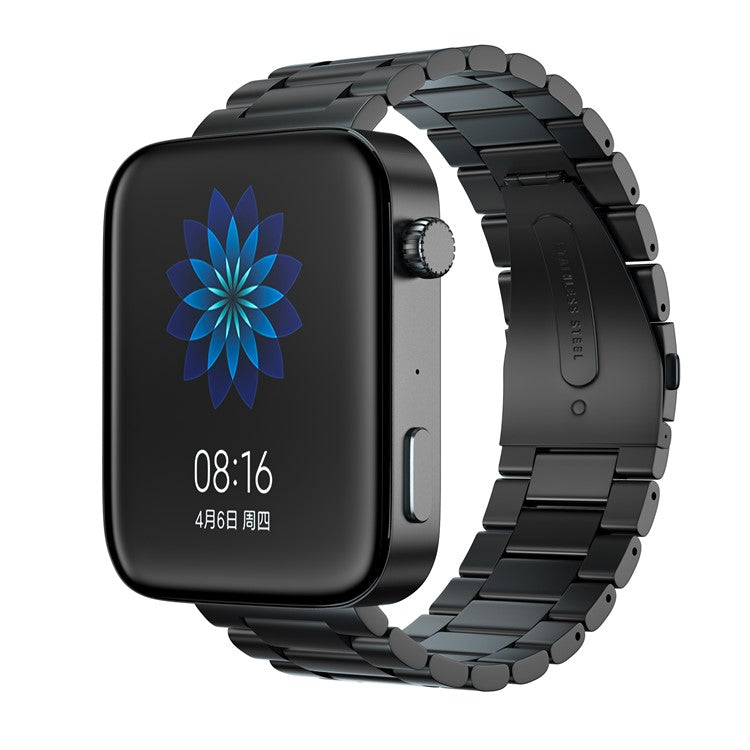 18mm Stainless Steel Smart Watch Replacement Strap for Xiaomi Mi Watch - Black
