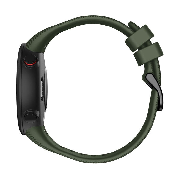 Silicone Watch Band Strap Black Buckle for Garmin Forerunner 45 - Army Green