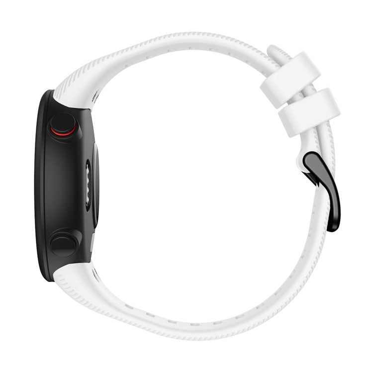 Silicone Wrist Strap with Black Buckle for Garmin Forerunner 45S - White