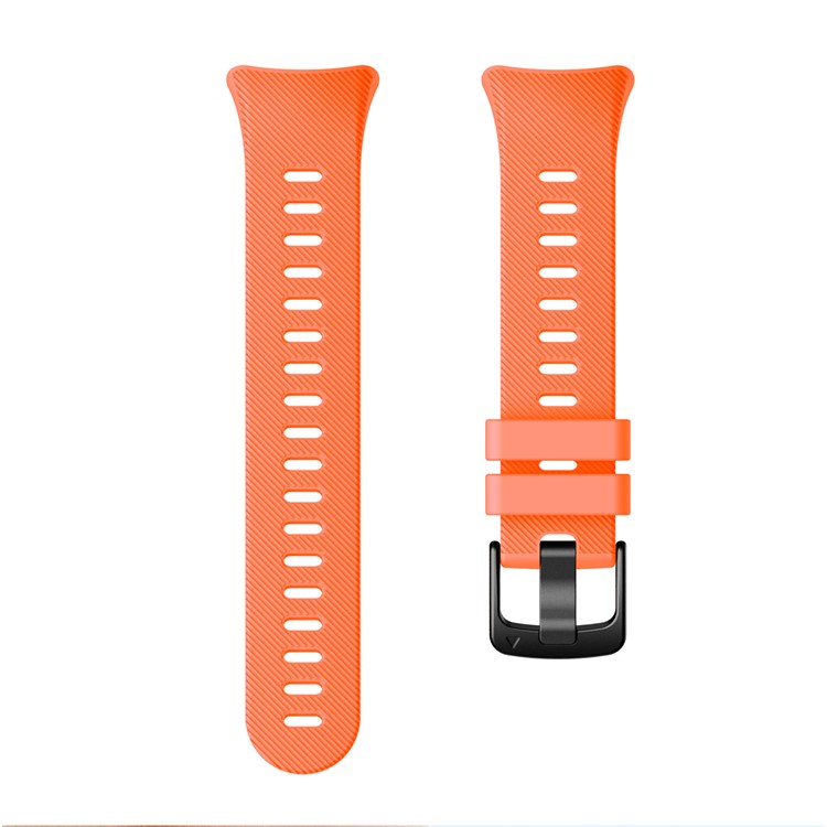 Silicone Wrist Strap with Black Buckle for Garmin Forerunner 45S - Orange