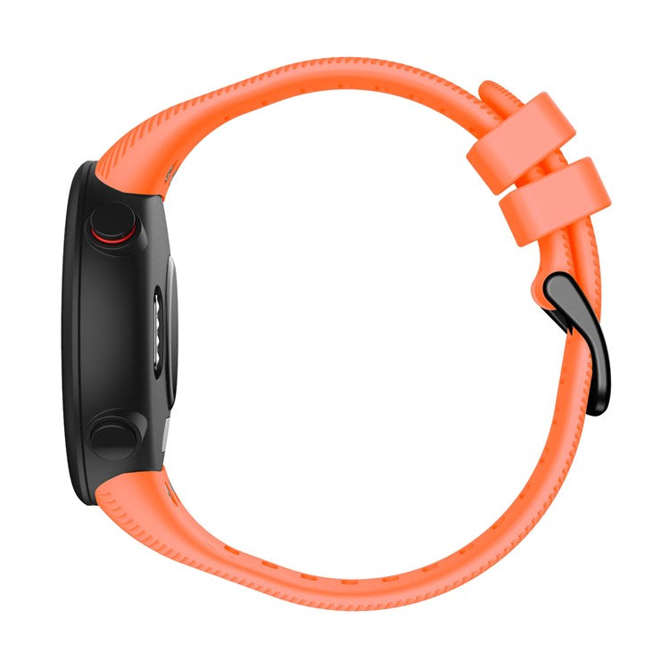 Silicone Wrist Strap with Black Buckle for Garmin Forerunner 45S - Orange