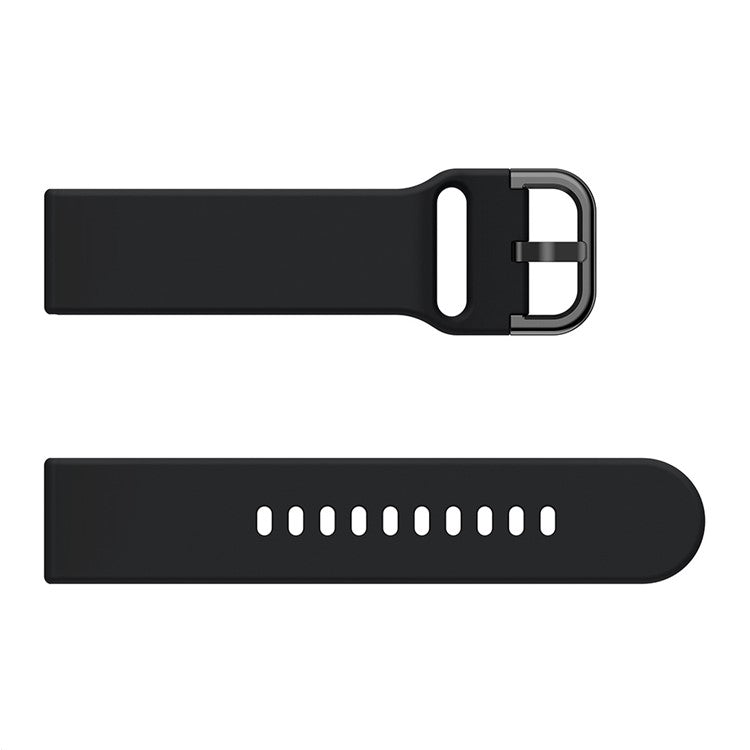 22mm Soft Silicone Smart Watch Band Adjutable Wrist Strap for Huawei Watch GT / Watch GT2 / Watch Active / Watch Buds - Black