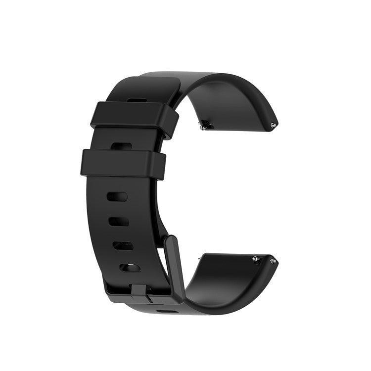 Silicone Watch Band Strap for Fitbit Versa 2/Versa Lite - Black / Size: L