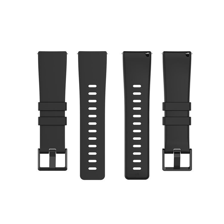 Silicone Watch Band Strap for Fitbit Versa 2/Versa Lite - Black / Size: L