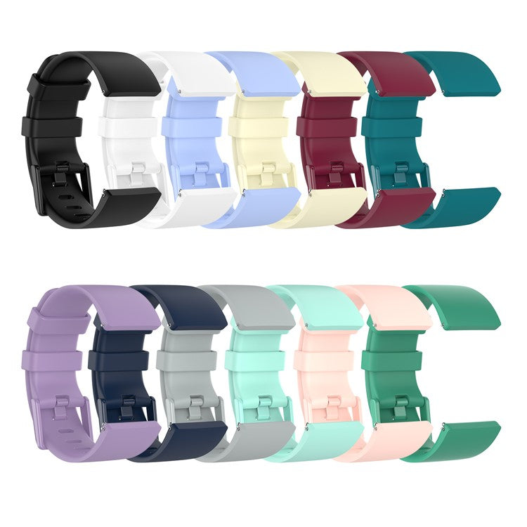 Silicone Watch Band Strap for Fitbit Versa 2/Versa Lite - Black / Size: L