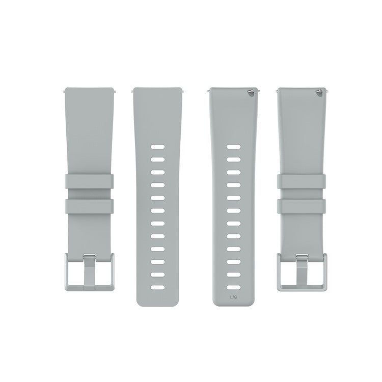 Silicone Watch Band Strap for Fitbit Versa 2/Versa Lite - Grey / Size: L
