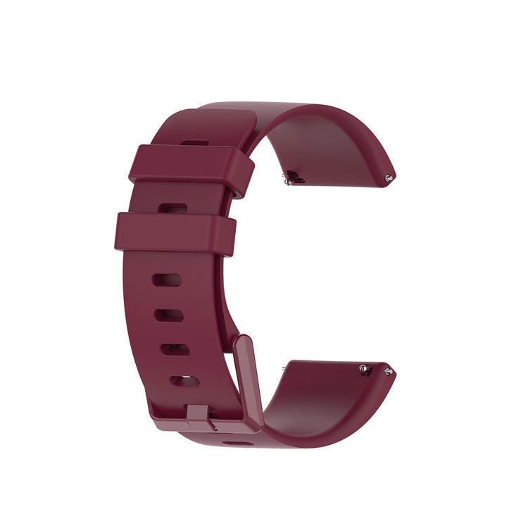 Silicone Watch Band Strap for Fitbit Versa 2/Versa Lite - Wine Red / Size: L