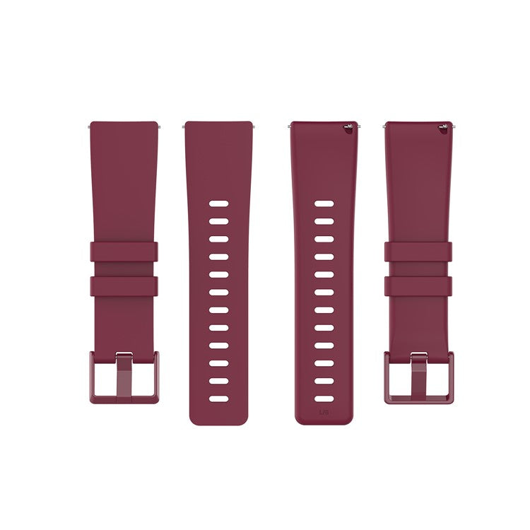 Silicone Watch Band Strap for Fitbit Versa 2/Versa Lite - Wine Red / Size: L